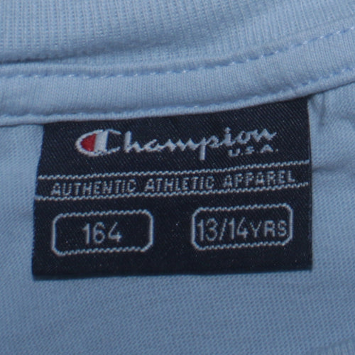 Champion Boys Blue 13-14 Years Sleeveless Tank Top Athletic Cotton