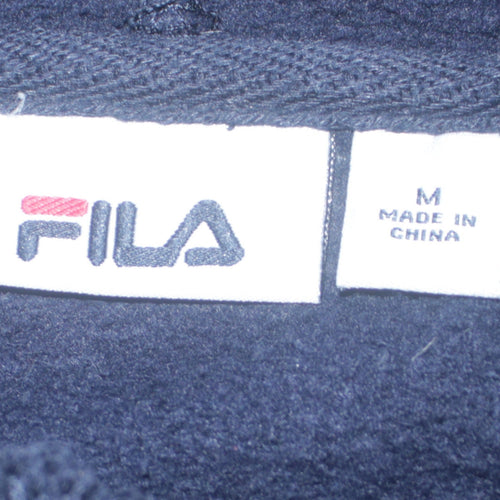 FILA Men's Blue Full Zip Hoodie Size M Logo Sportswear