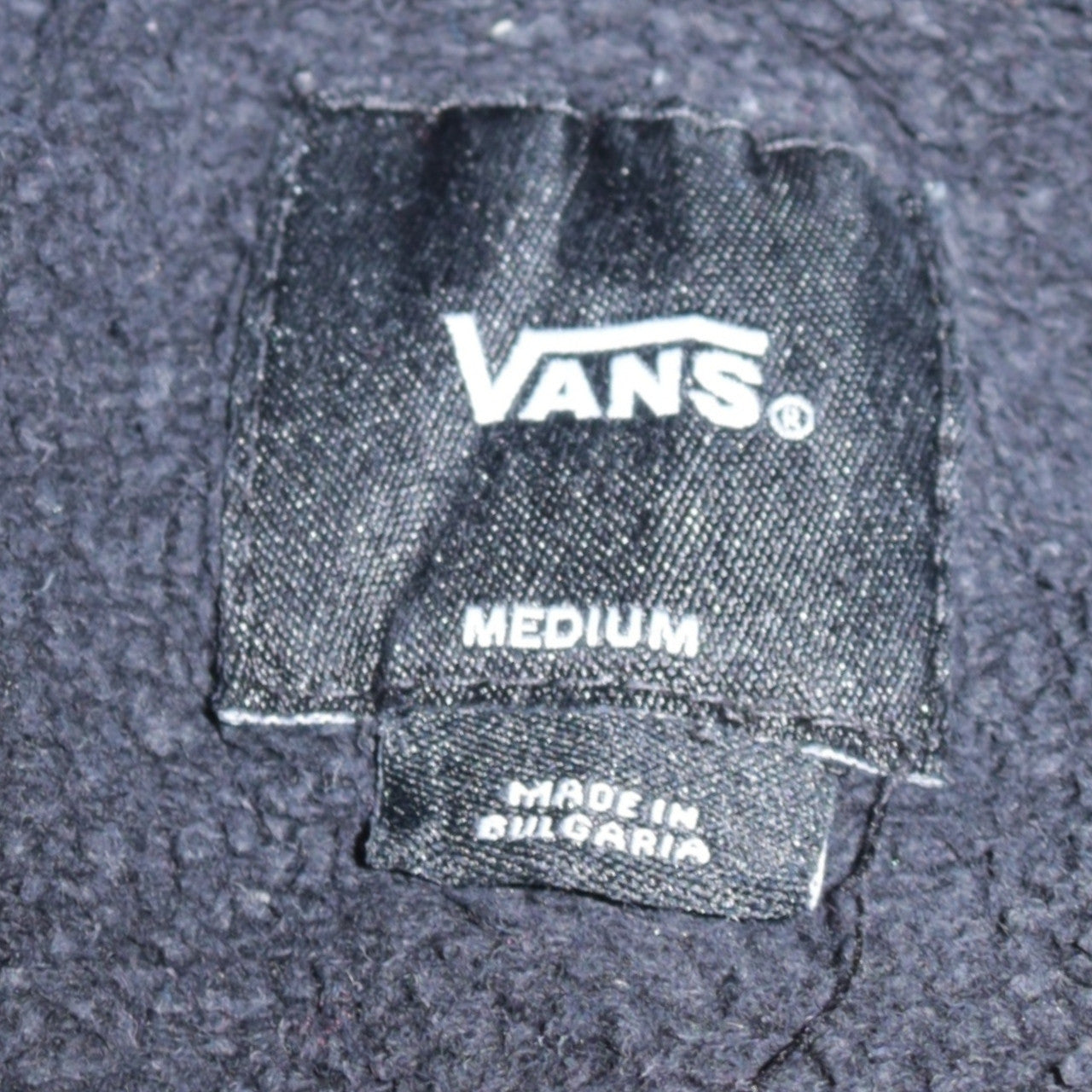 Vans Men's Black Medium Pullover Hoodie with Logo Graphic