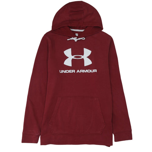 Under Armour Men’s Red Pullover Hoodie Size L Logo Sportswear