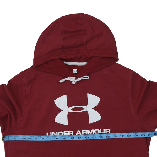 Under Armour Men’s Red Pullover Hoodie Size L Logo Sportswear