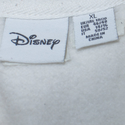 Disney Primark Women White XL Pullover Sweatshirt Mickey & Pluto Christmas