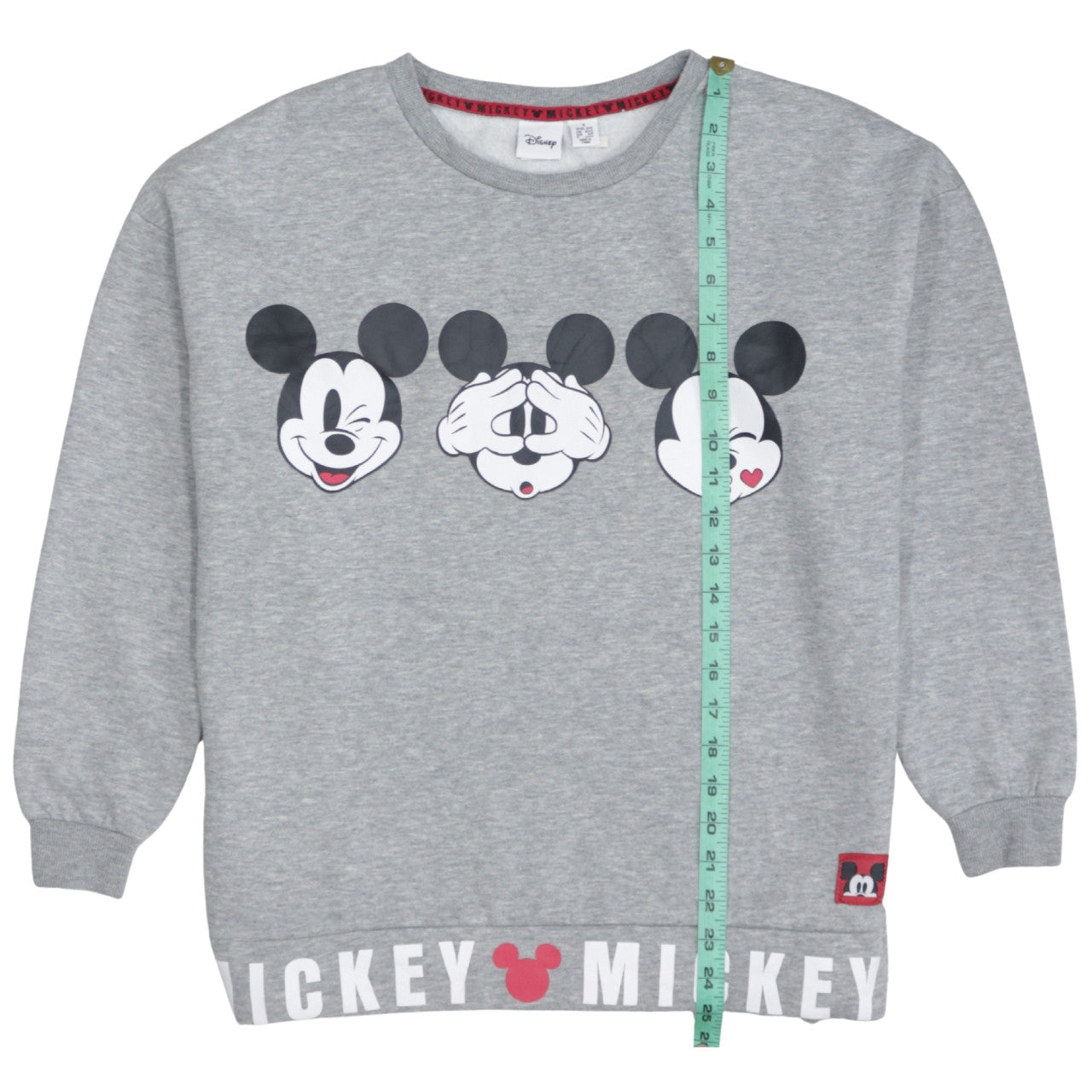 Disney Women Grey Mickey Mouse Graphic Pullover Sweatshirt Size S