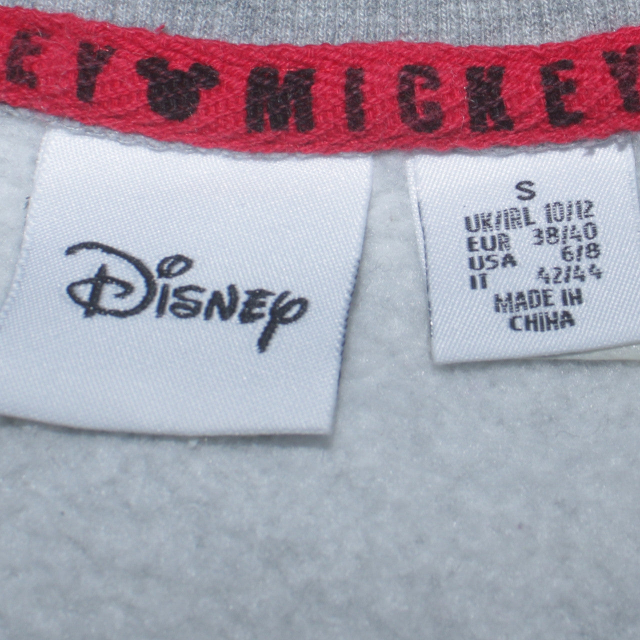 Disney Women Grey Mickey Mouse Graphic Pullover Sweatshirt Size S