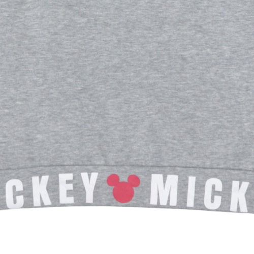 Disney Women Grey Mickey Mouse Graphic Pullover Sweatshirt Size S
