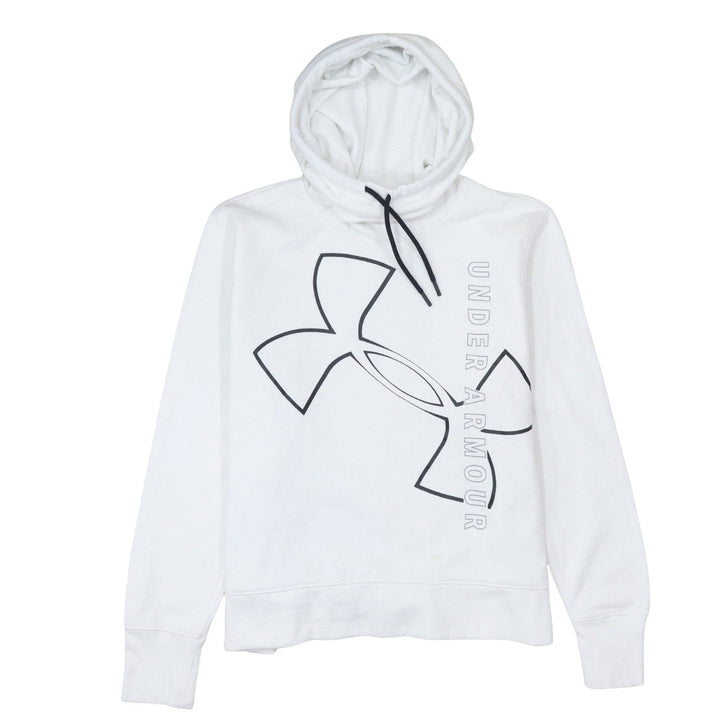 Under Armour Womens White XL Pullover Hoodie Loose Fit Logo Sweatshirt