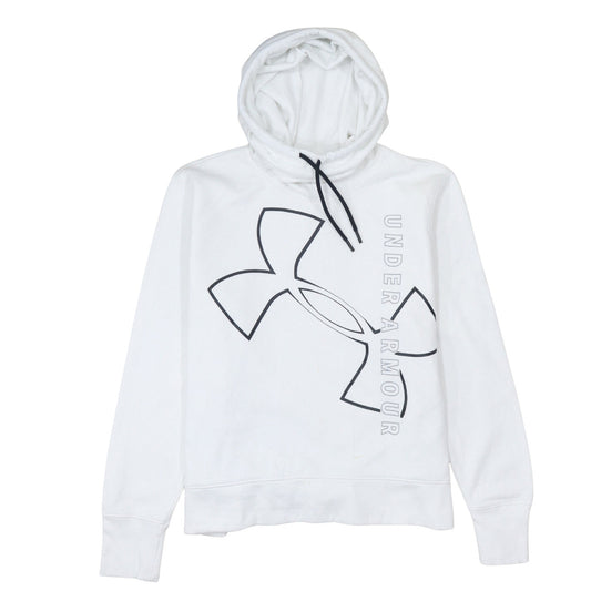 Under Armour Womens White XL Pullover Hoodie Loose Fit Logo Sweatshirt