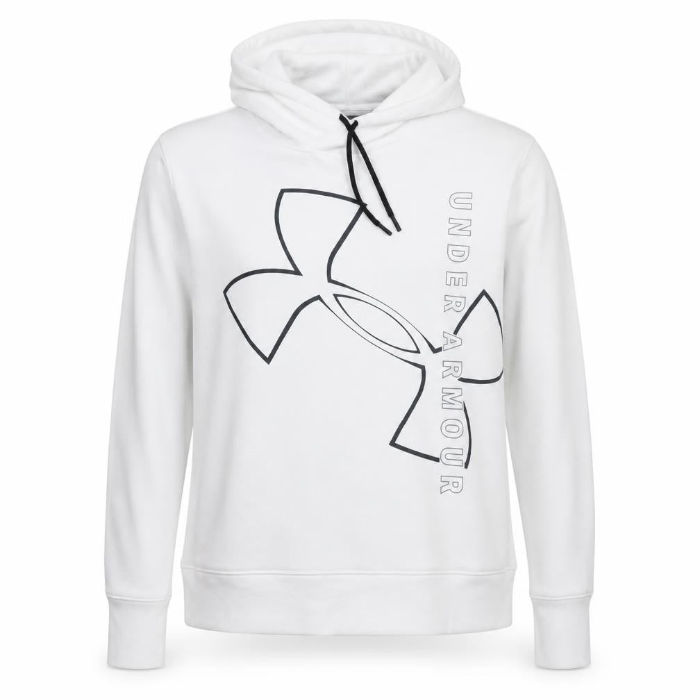Under Armour Womens White XL Pullover Hoodie Loose Fit Logo Sweatshirt