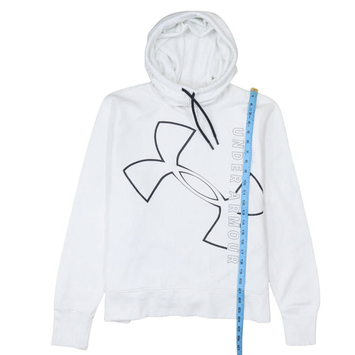 Under Armour Womens White XL Pullover Hoodie Loose Fit Logo Sweatshirt