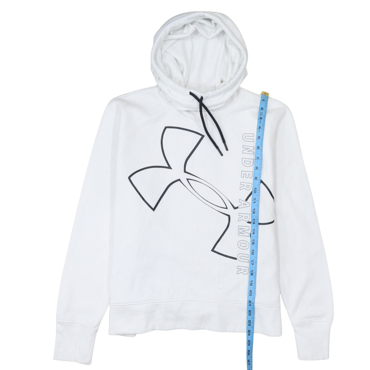 Under Armour Womens White XL Pullover Hoodie Loose Fit Logo Sweatshirt