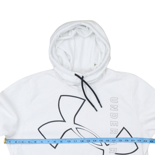 Under Armour Womens White XL Pullover Hoodie Loose Fit Logo Sweatshirt
