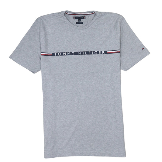 Tommy Hilfiger Men's Grey XL Organic Cotton Logo T-Shirt