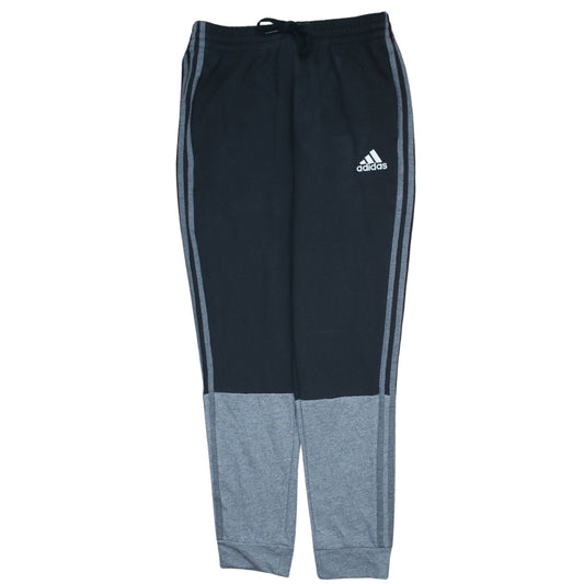 Adidas Men's Black Grey Jogger Trousers Size M Colourblock Activewear