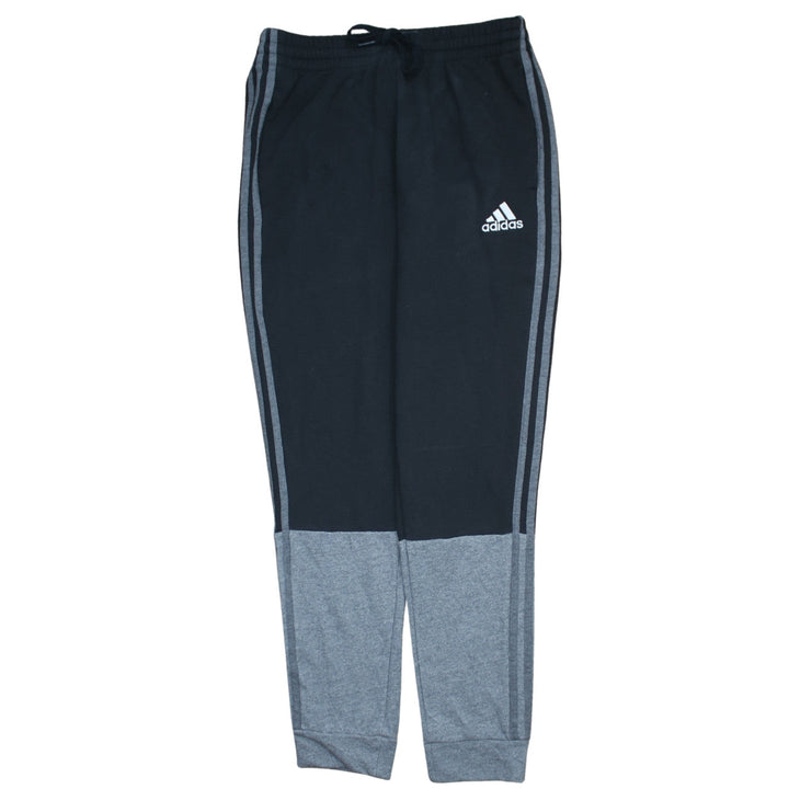 Adidas Men's Black Grey Jogger Trousers Size M Colourblock Activewear