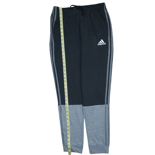 Adidas Men's Black Grey Jogger Trousers Size M Colourblock Activewear