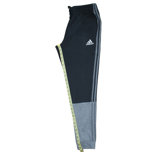 Adidas Men's Black Grey Jogger Trousers Size M Colourblock Activewear