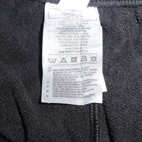 Adidas Men's Black Grey Jogger Trousers Size M Colourblock Activewear