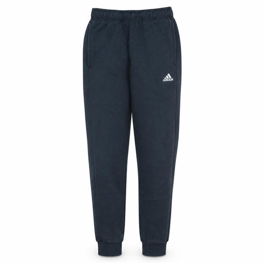 Front view of Adidas Men's Black Jogger Sweatpants S Regular Fit Fleece Tapered Activewear
