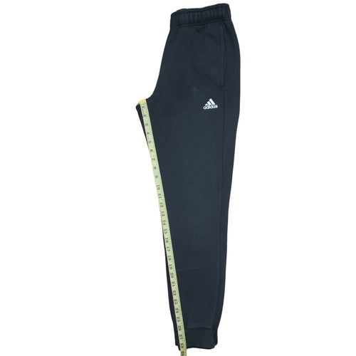 Adidas Men's Black Jogger Sweatpants S Regular Fit Fleece Tapered Activewear