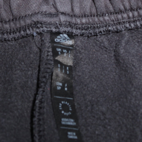 Adidas Men's Black Jogger Sweatpants S Regular Fit Fleece Tapered Activewear