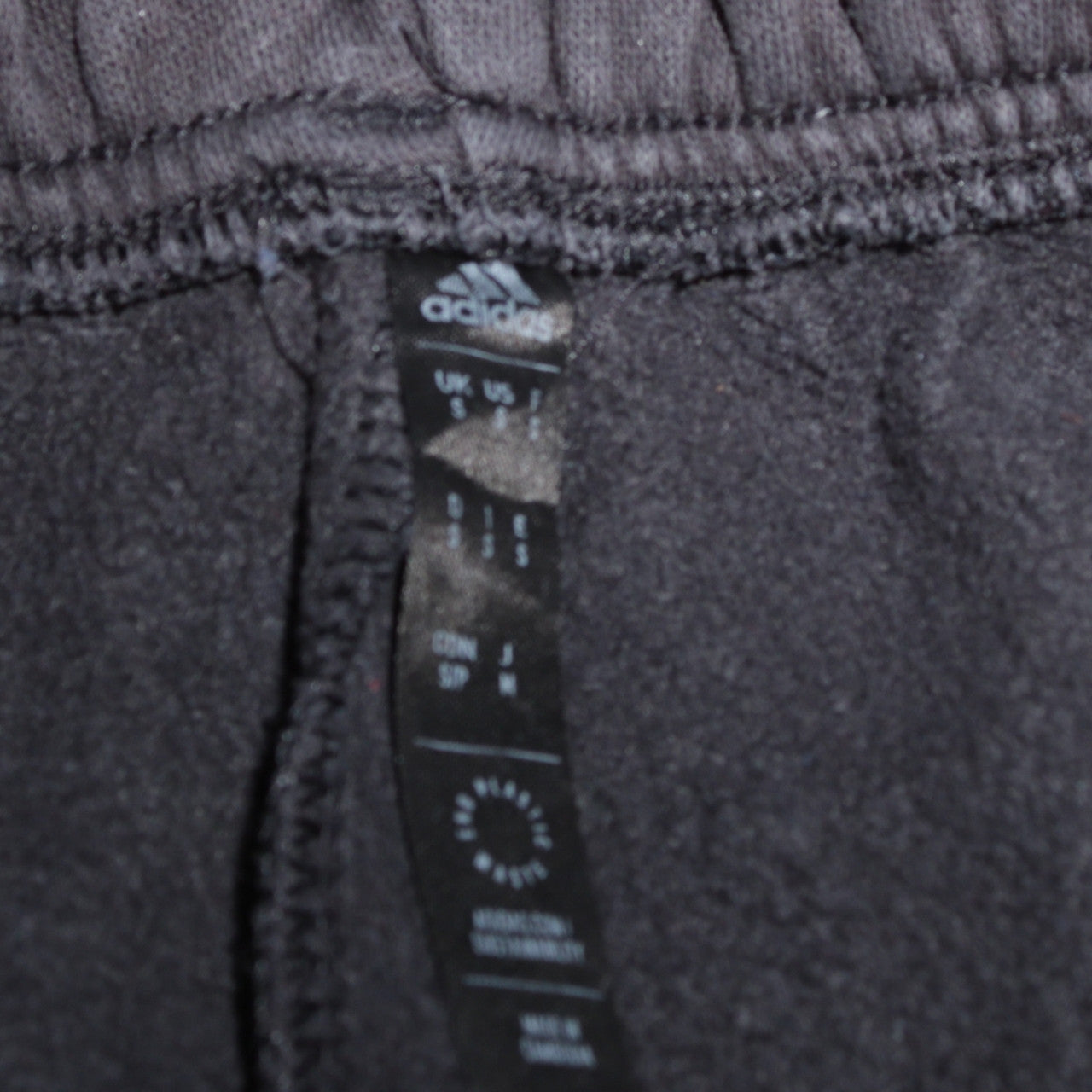 Adidas Men's Black Jogger Sweatpants S Regular Fit Fleece Tapered Activewear
