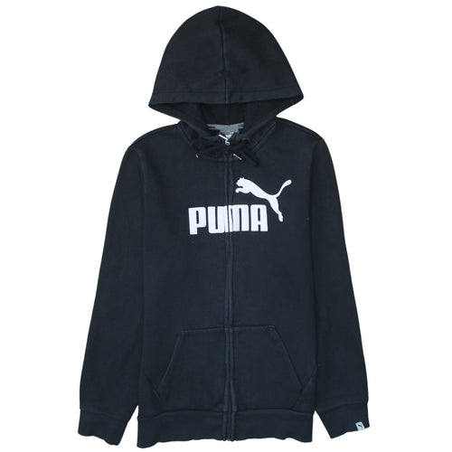 Puma Womens Black Size 12 Full Zip Hoodie Sweatshirt