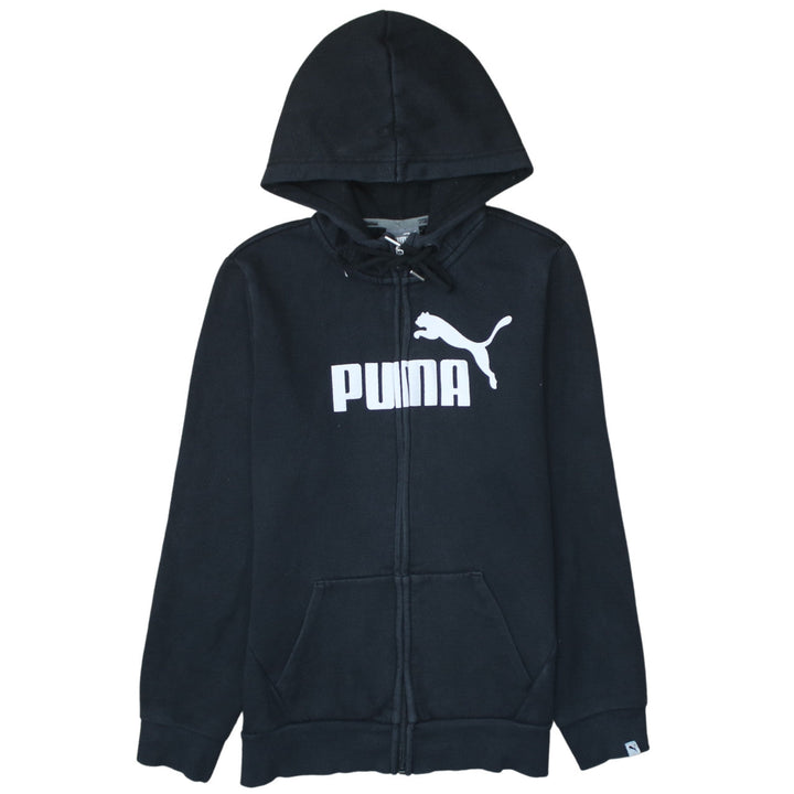 Puma Womens Black Size 12 Full Zip Hoodie Sweatshirt