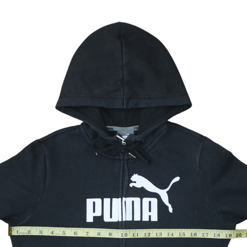 Puma Womens Black Size 12 Full Zip Hoodie Sweatshirt