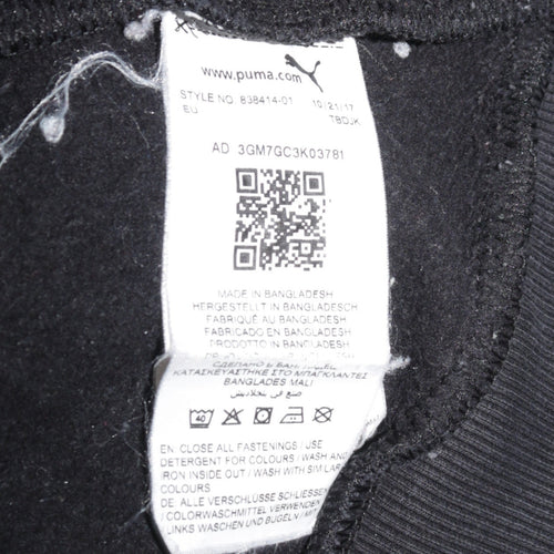 Puma Womens Black Size 12 Full Zip Hoodie Sweatshirt