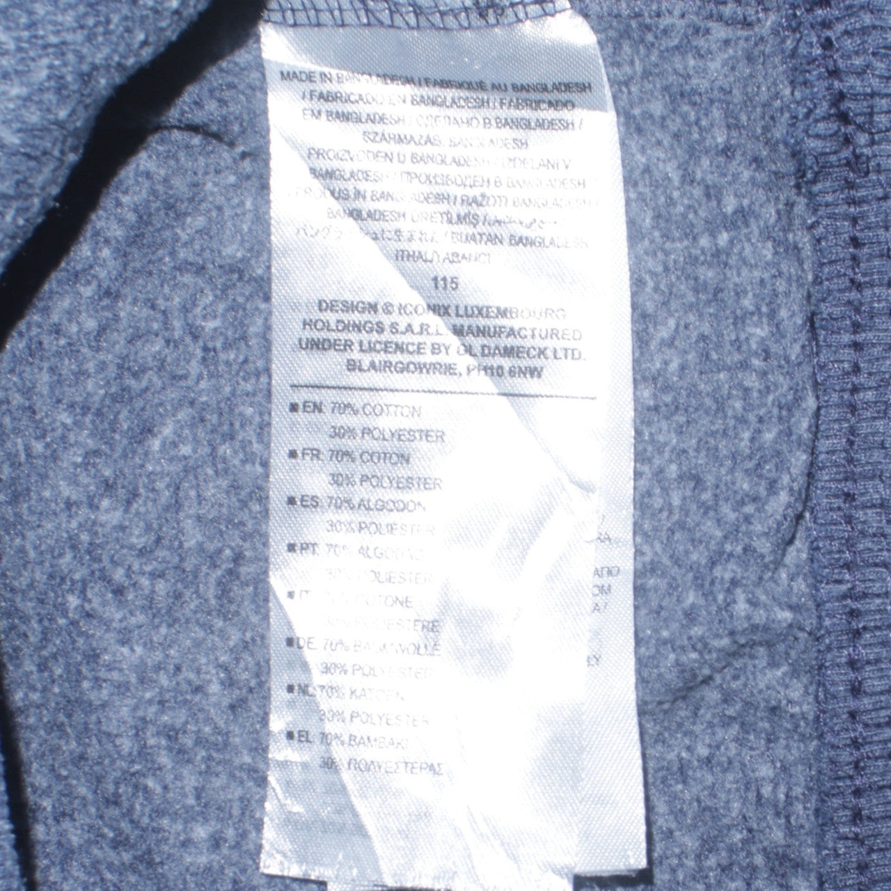 Umbro Men Blue Pullover Hoodie XL Sports Fleece Logo Sweatshirt