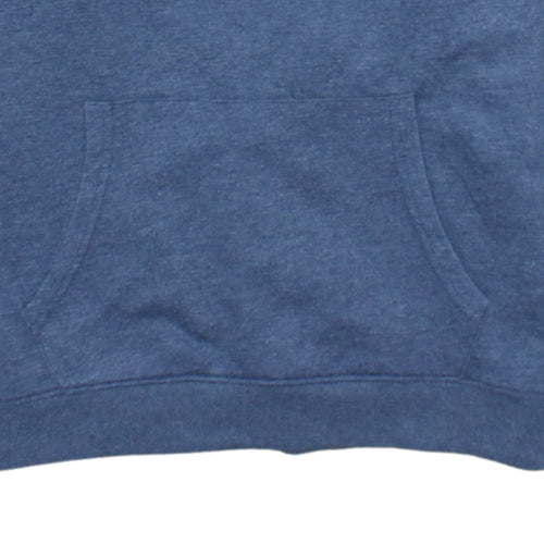 Umbro Men Blue Pullover Hoodie XL Sports Fleece Logo Sweatshirt