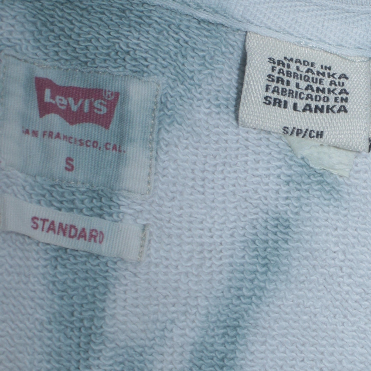 Levi's Men's White Tie Dye Pullover Hoodie Size S