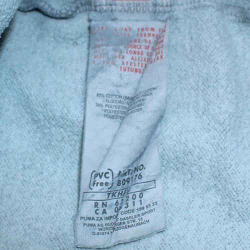 Puma Men’s Grey Small Pullover Hoodie with Red Logo