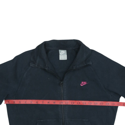 Nike Boys Black Track Jacket XL 13-15 Years Full Zip Fleece Sportswear