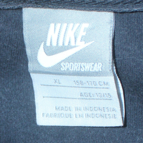 Nike Boys Black Track Jacket XL 13-15 Years Full Zip Fleece Sportswear