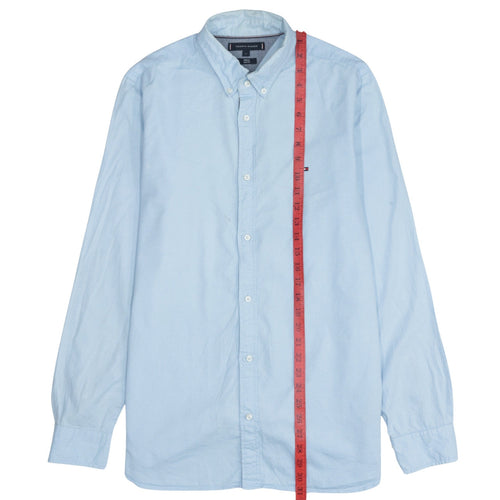 Tommy Hilfiger Men's Blue Slim Fit Button-Down Shirt L
