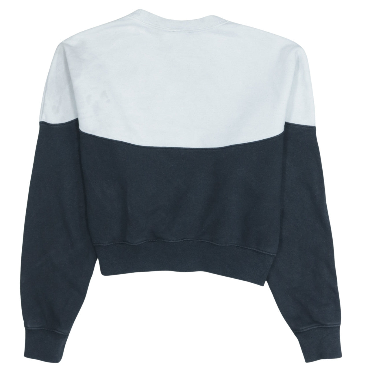 Nike Women Black White Colourblock Crew Neck Pullover Sweatshirt L