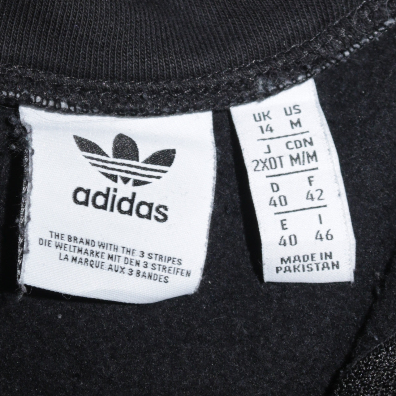 Adidas Women Black 1/4 Zip Sweatshirt UK 14 Zip Pocket Logo Sportswear