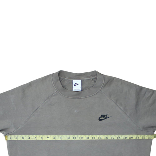 Nike Men's Grey Crew Neck Long Sleeve Pullover Sweatshirt L