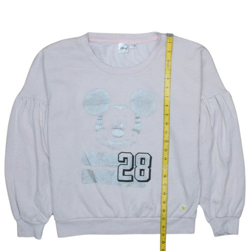 Disney Women Pink Mickey Mouse 28 Pullover Sweatshirt Size S 8/10