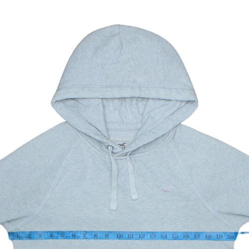 Hollister Men's Grey Pullover Hoodie S Classic Logo Fleece