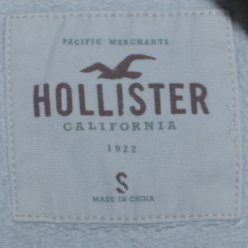Hollister Men's Grey Pullover Hoodie S Classic Logo Fleece