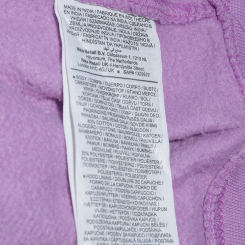 Nike Womens Lilac Pullover Hoodie Small Cotton Blend Casual