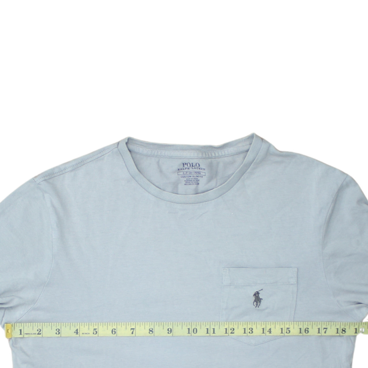 Ralph Lauren Men's Blue Slim Fit Cotton Crew Neck T-Shirt Size S