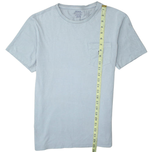Ralph Lauren Men's Blue Slim Fit Cotton Crew Neck T-Shirt Size S
