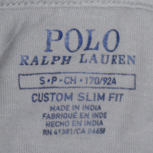 Ralph Lauren Men's Blue Slim Fit Cotton Crew Neck T-Shirt Size S