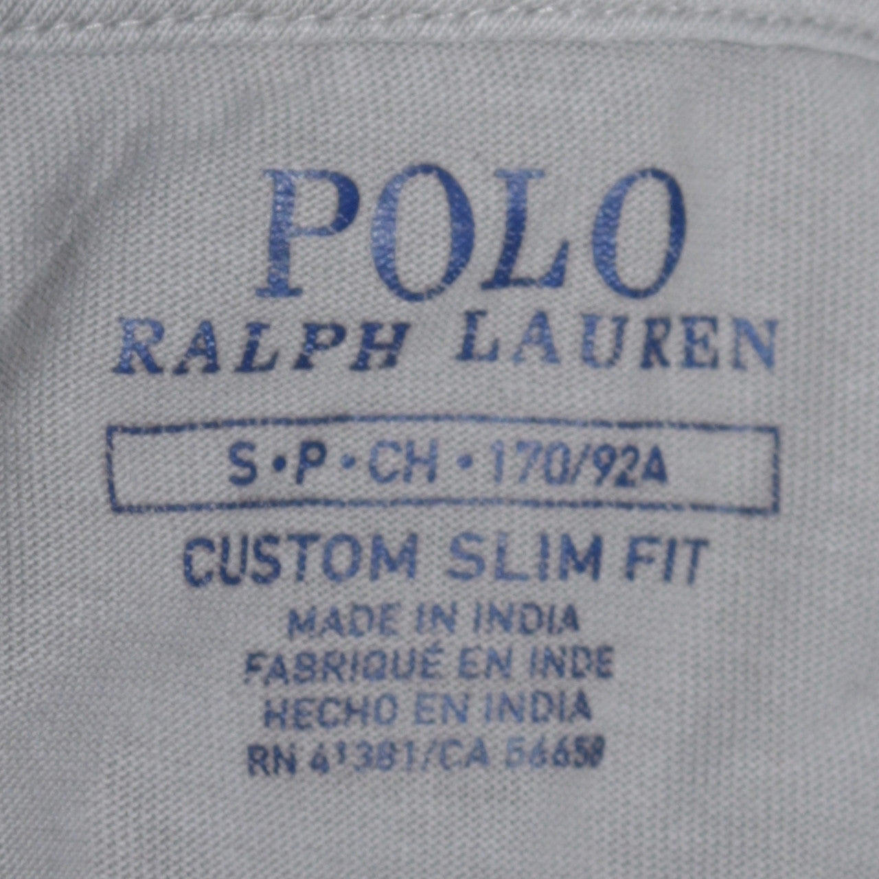 Ralph Lauren Men's Blue Slim Fit Cotton Crew Neck T-Shirt Size S