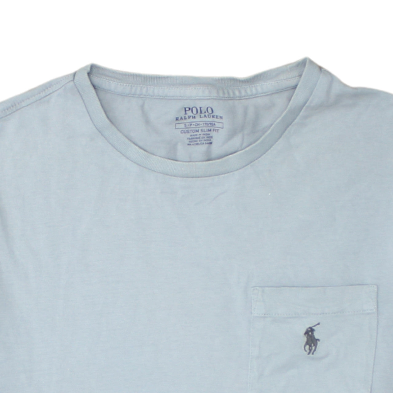 Ralph Lauren Men's Blue Slim Fit Cotton Crew Neck T-Shirt Size S