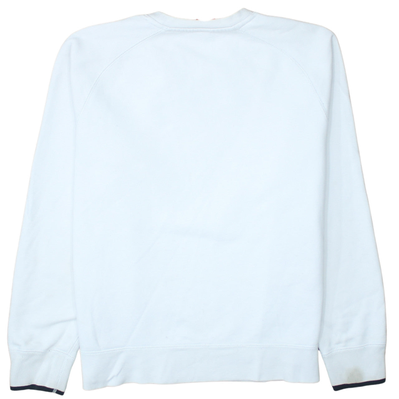 Nike Men's White Crew Neck Pullover Sweatshirt M Graphic Print Cotton Blend