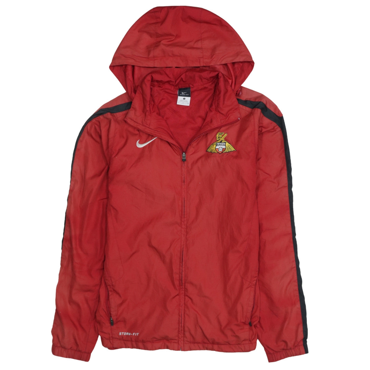 Nike Men’s Red Windbreaker Jacket S Hooded Storm-FIT DRFC Embroidered Logo